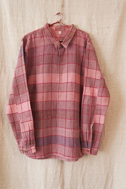 Pink Flush| Kala Cotton Checked Shirt