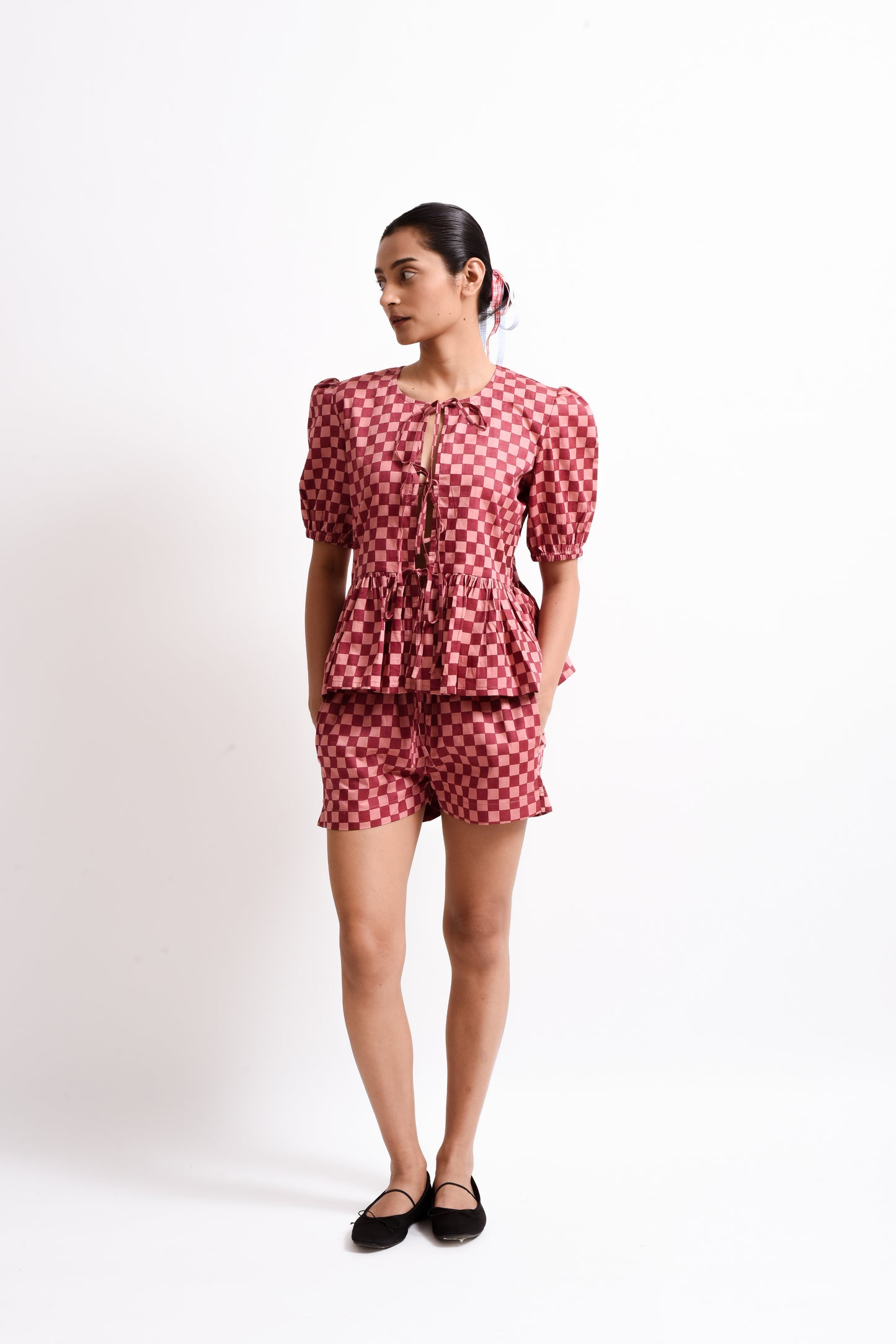 Amber | Checkered Shorts