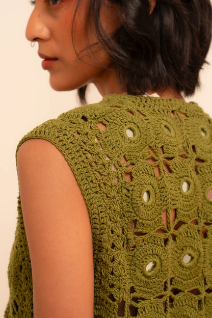 Samudram | Crochet Mirror Vest