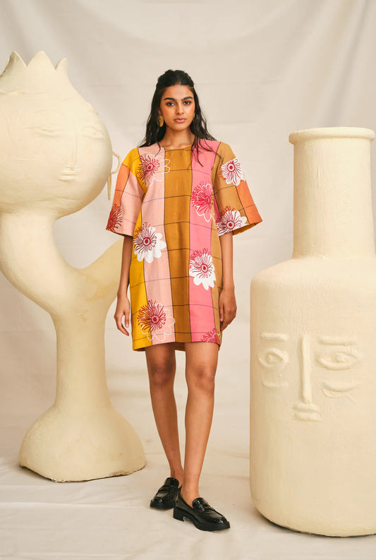 Aipan | Handwoven Appliqué Shift Dress