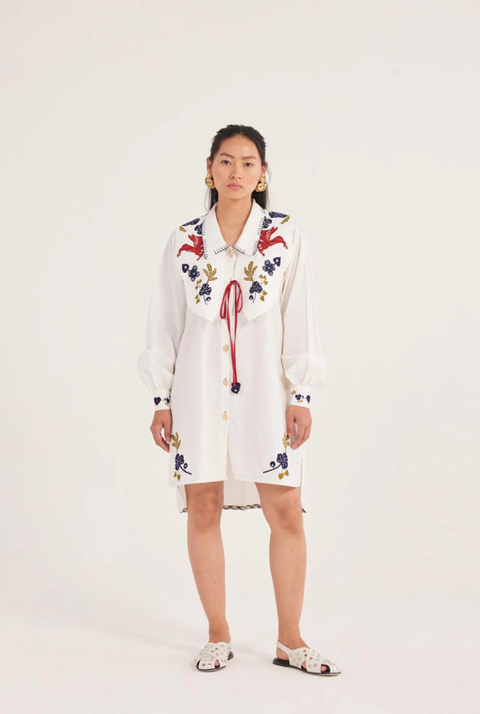 Kiji | Shirt Dress and Bib Set