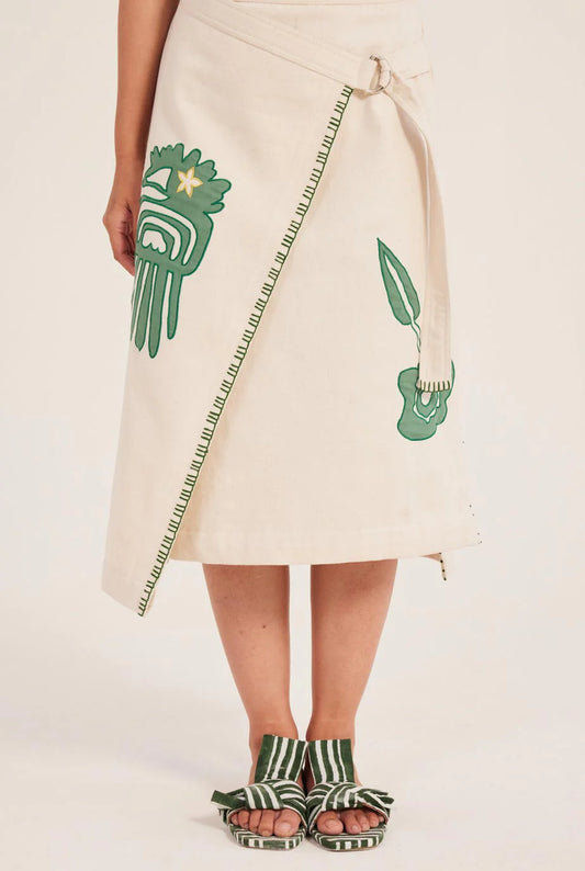 Kiji | Handloom Denim Skirt