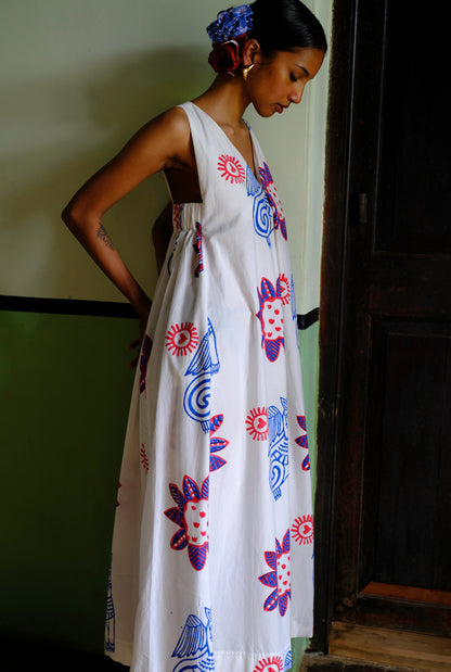 Kokomo | White Block Print Dress