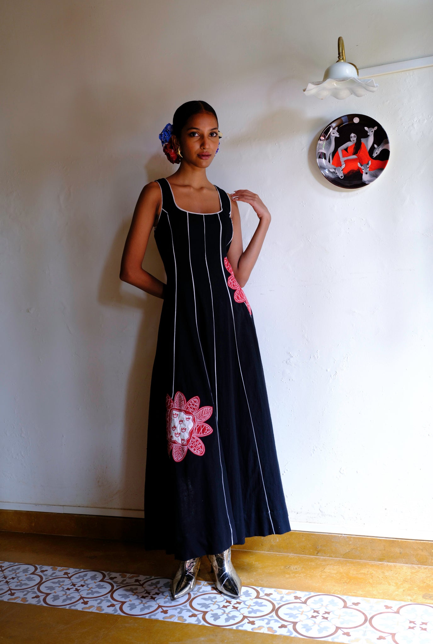Kokum | Black Handloom Dress