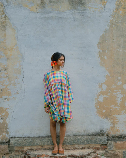 Madras | Short Checkered Dress