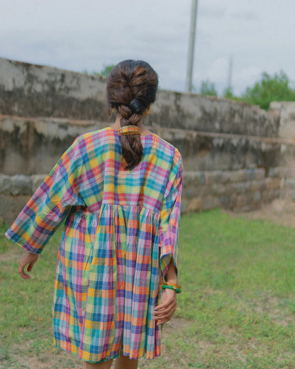 Madras | Short Checkered Dress