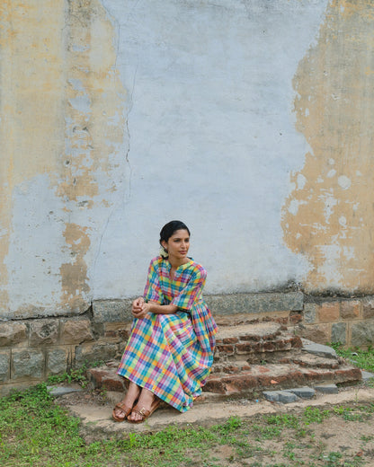 Madras | Long Checkered Dress