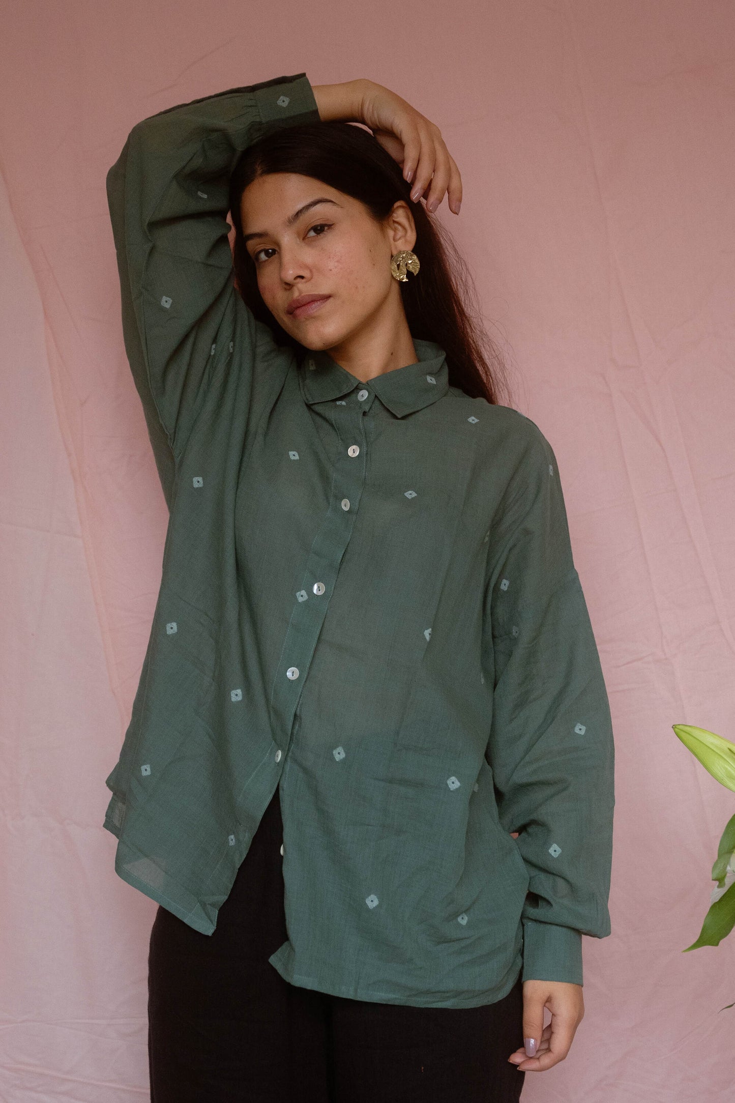 Core | Oversized Green Shirt