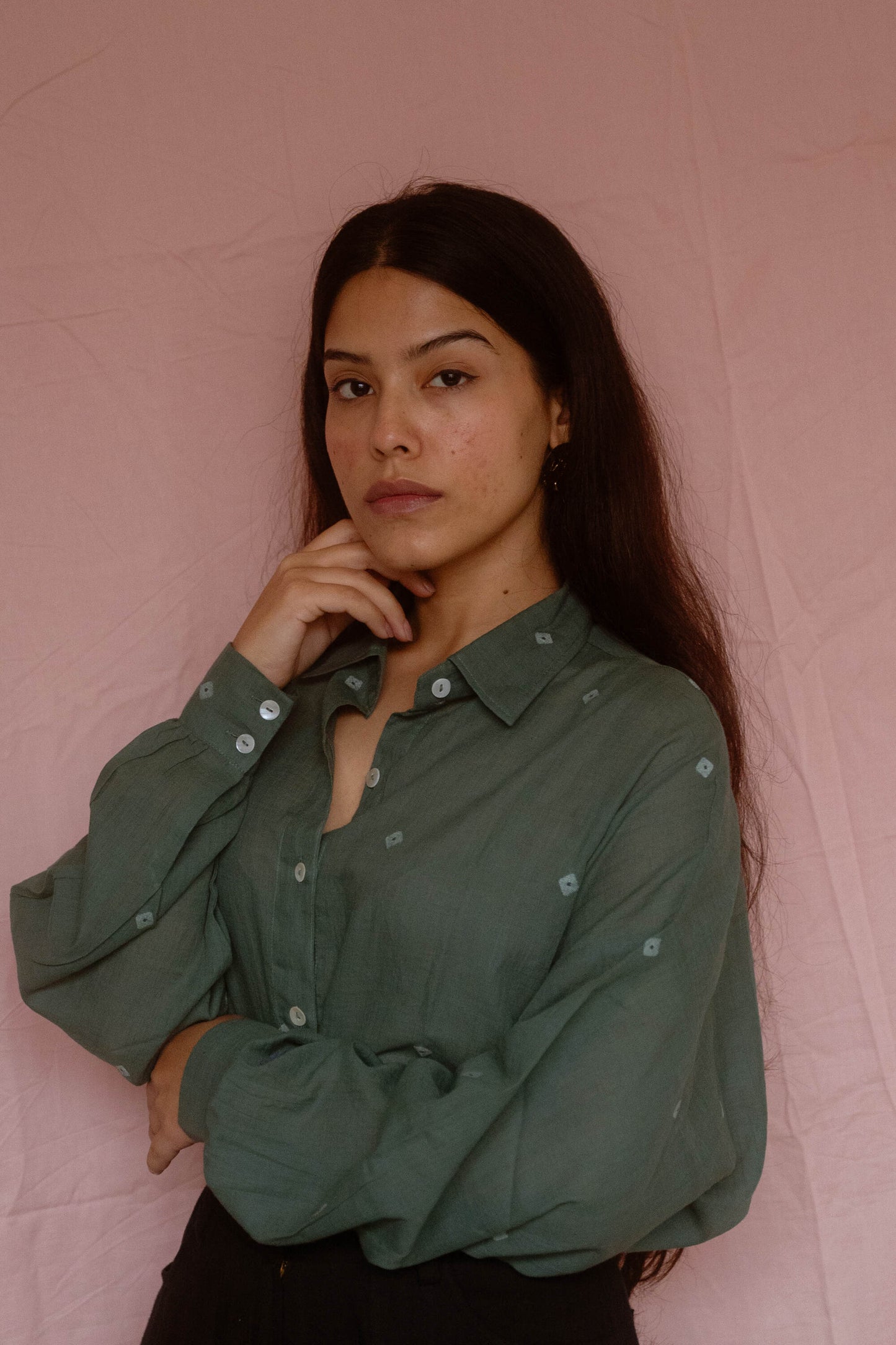 Core | Oversized Green Shirt