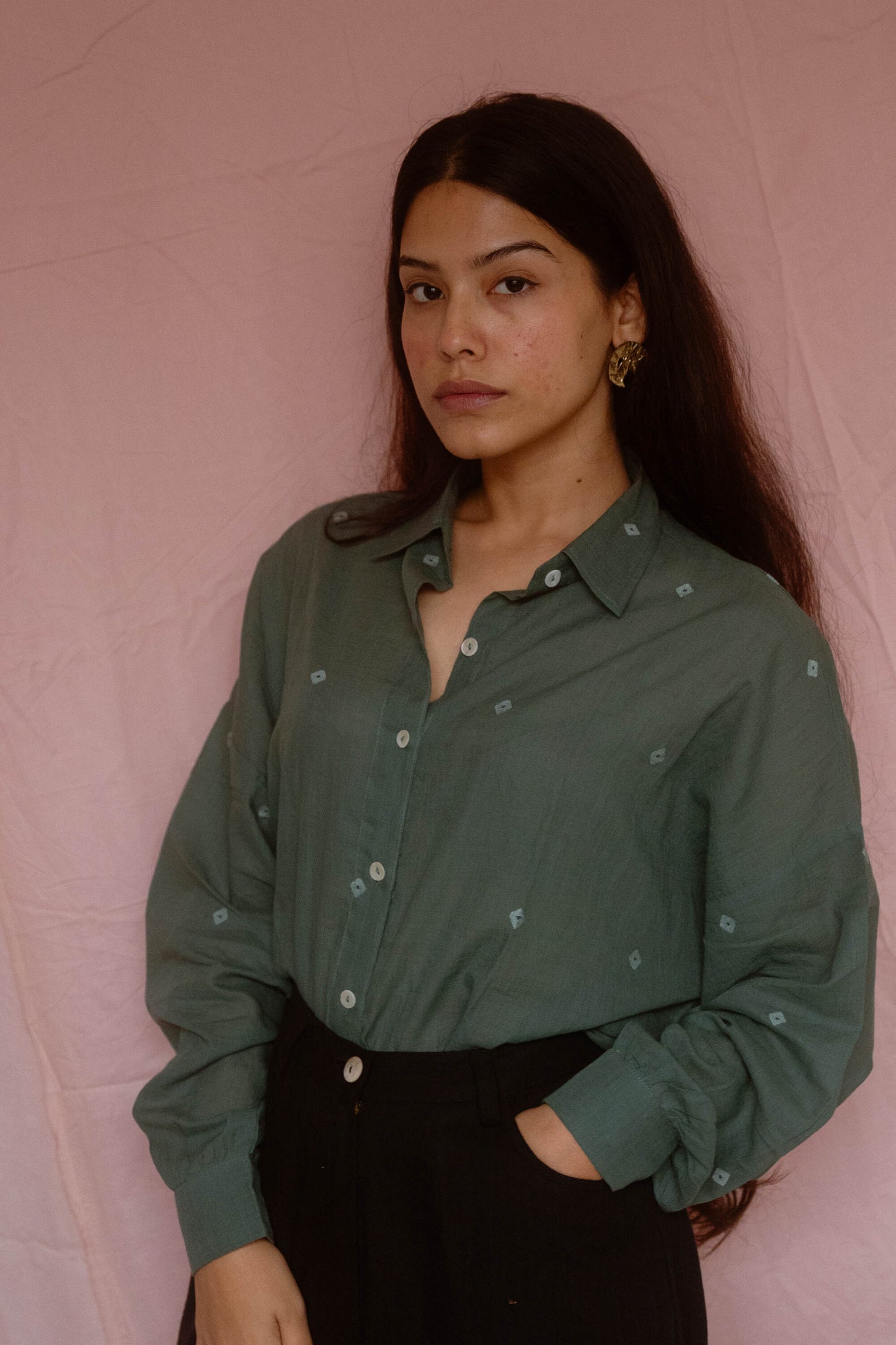 Core | Oversized Green Shirt