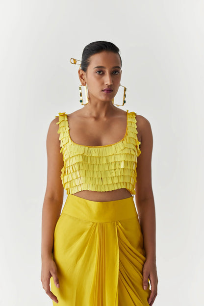 Canary | Sequin Blouse & Skirt Set
