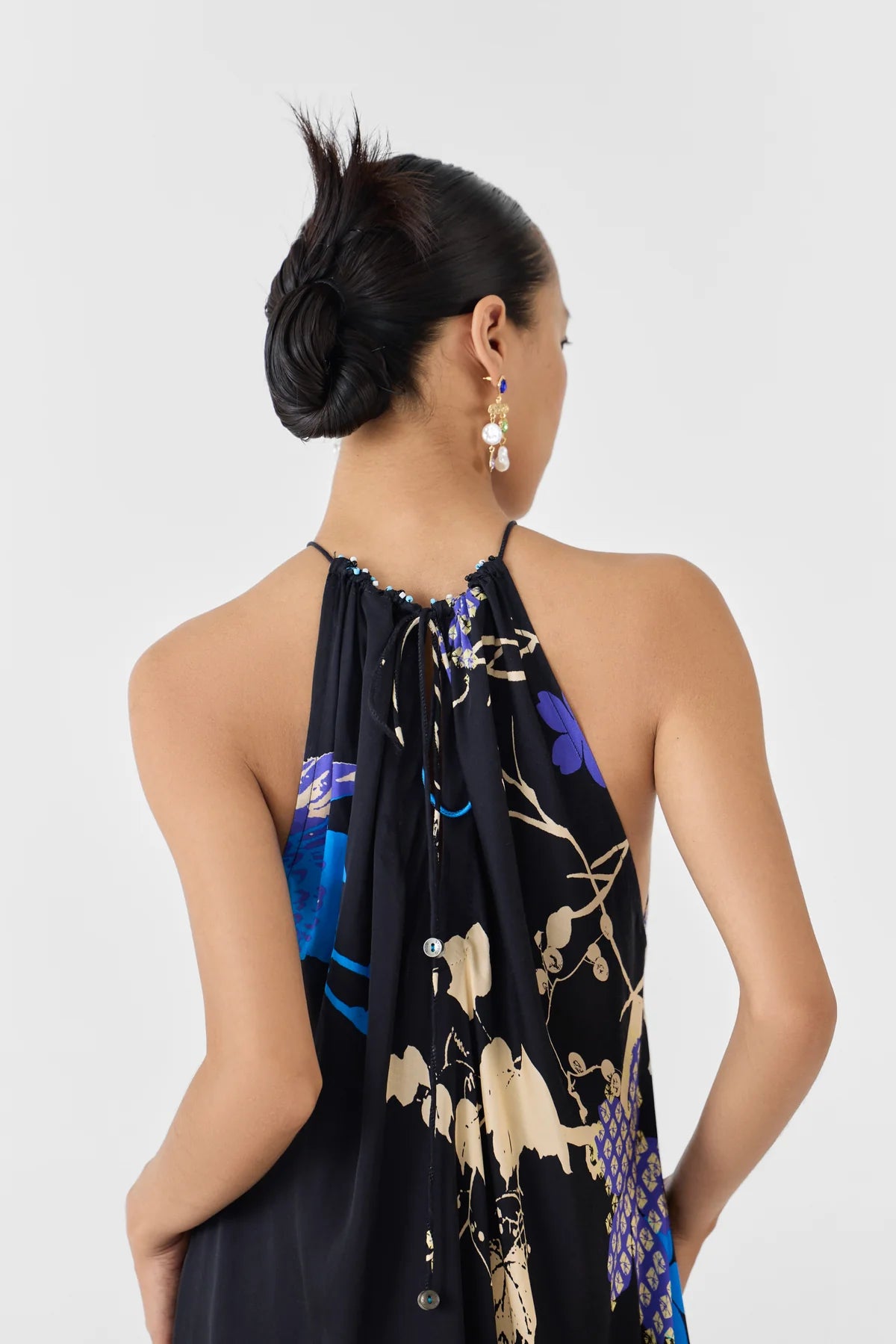 Black Crane | Halter Dress