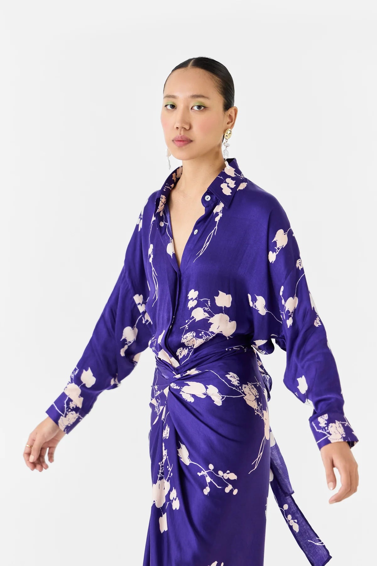 Sakura | Shirt Draped Dress