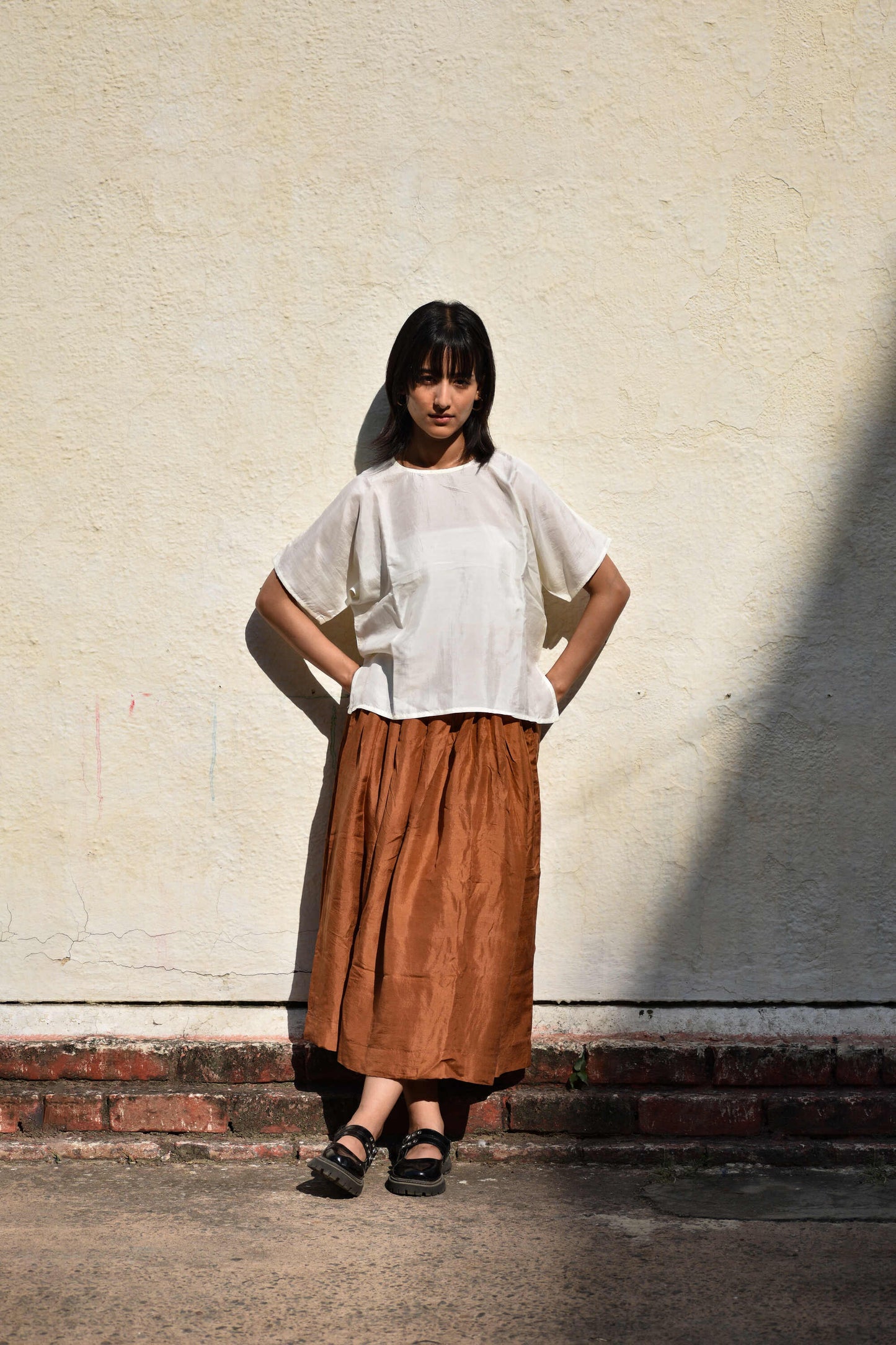Clay | Silk Skirt