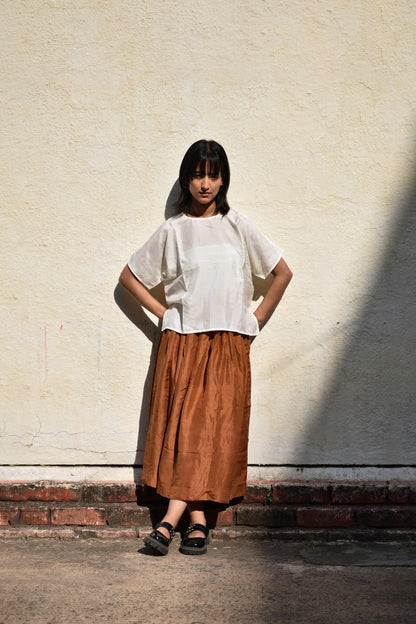 Clay | Silk Skirt
