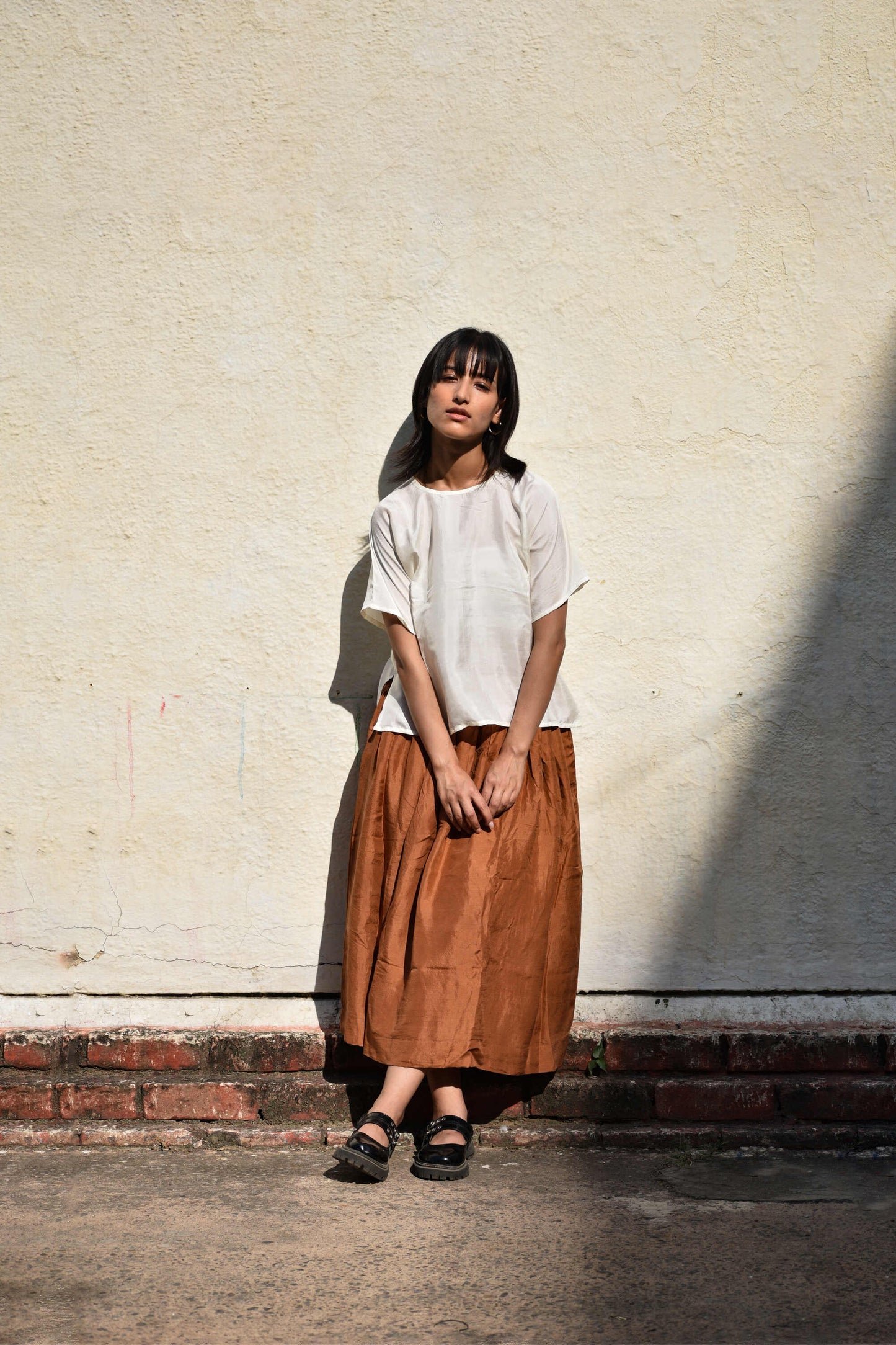 Clay | Silk Skirt