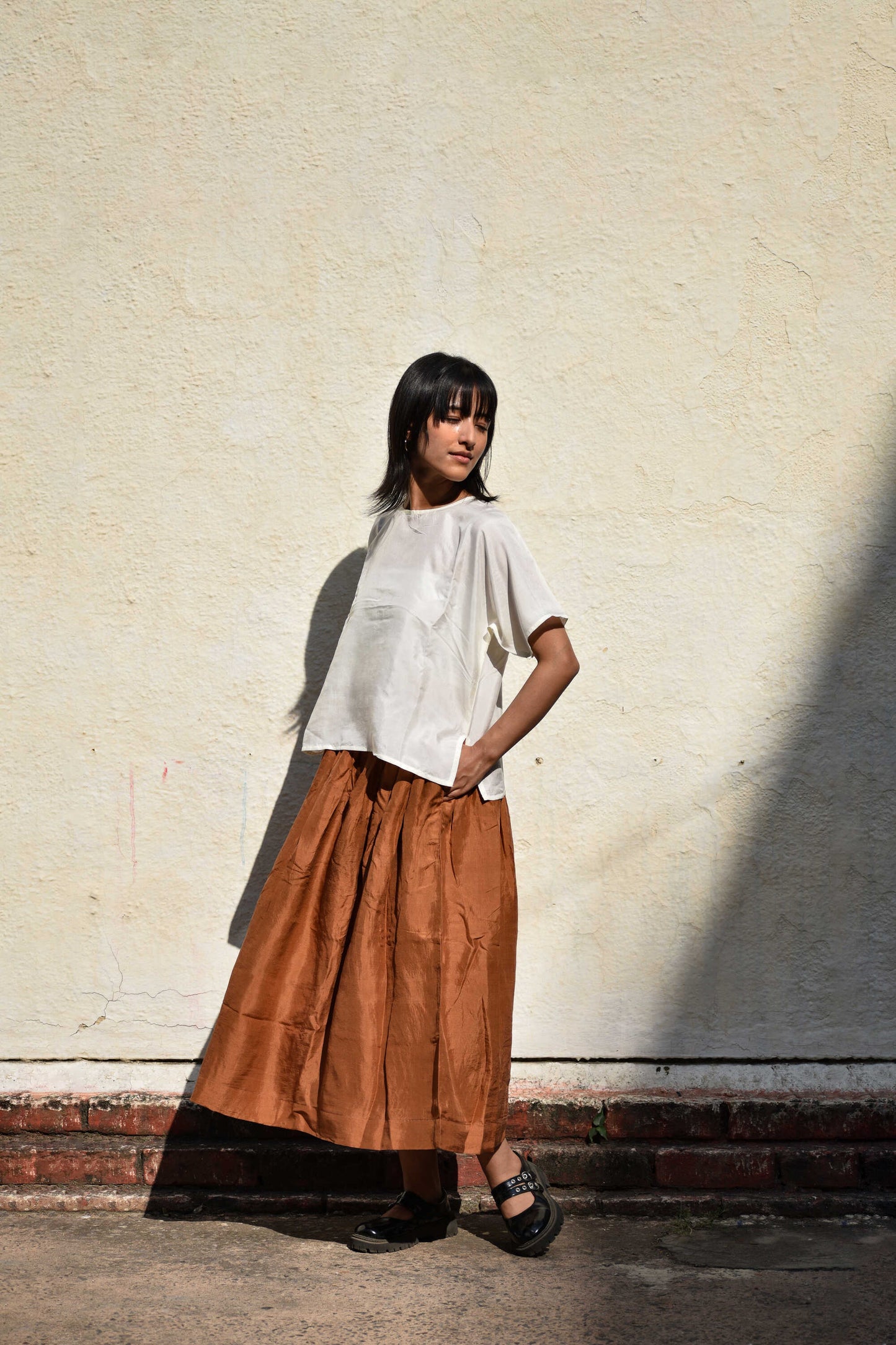 Clay | Silk Skirt