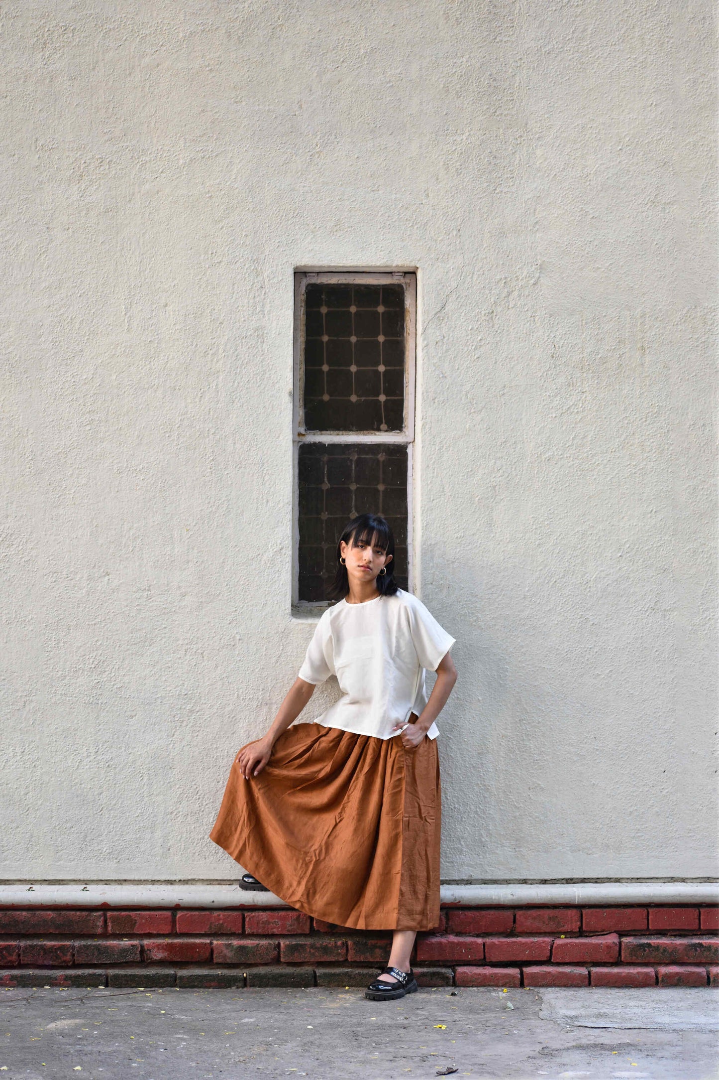 Clay | Silk Skirt