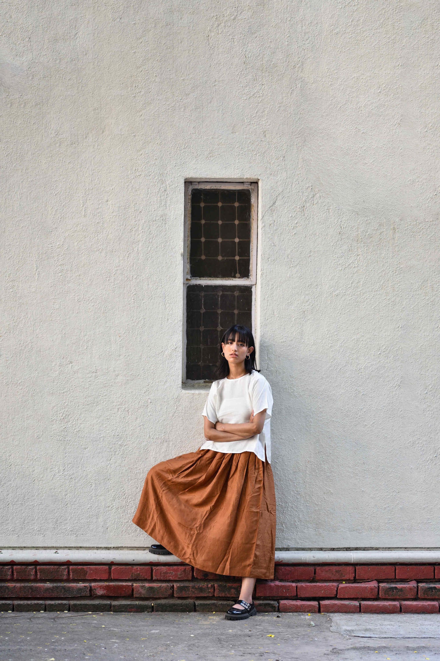 Clay | Silk Skirt