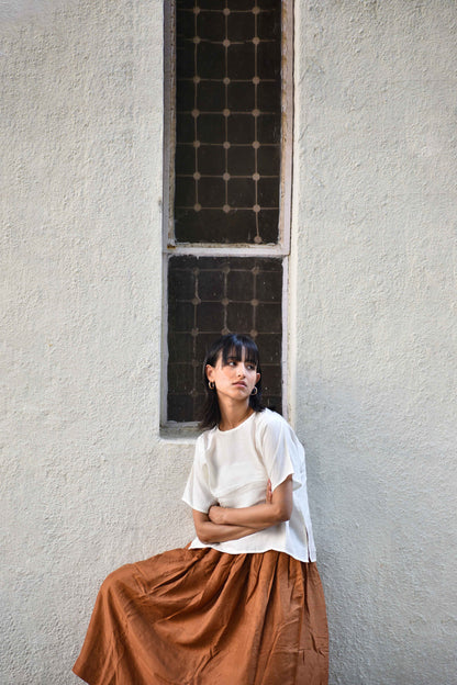 Clay | Silk Skirt