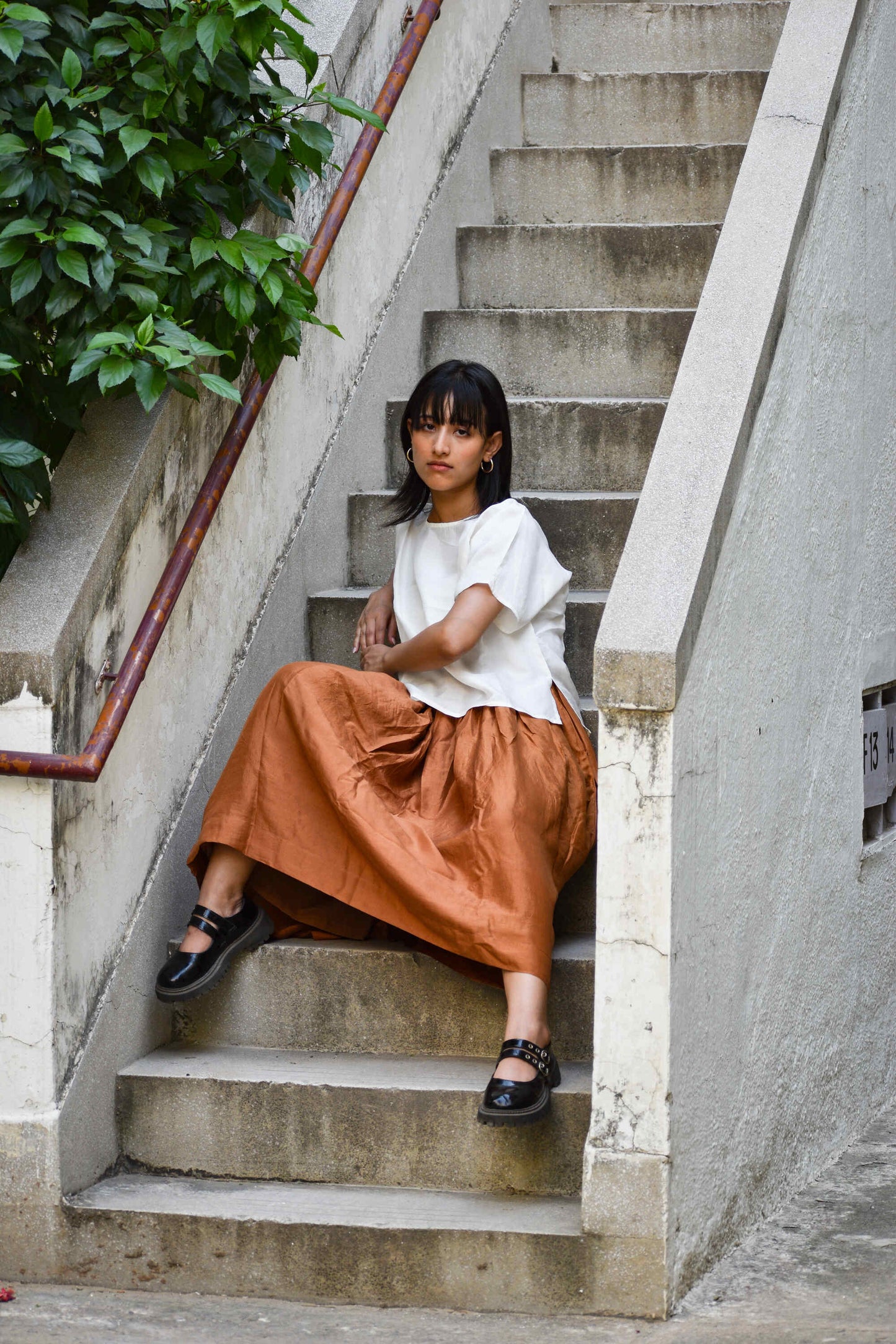 Clay | Silk Skirt