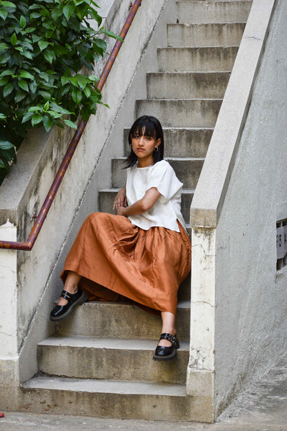 Clay | Silk Skirt