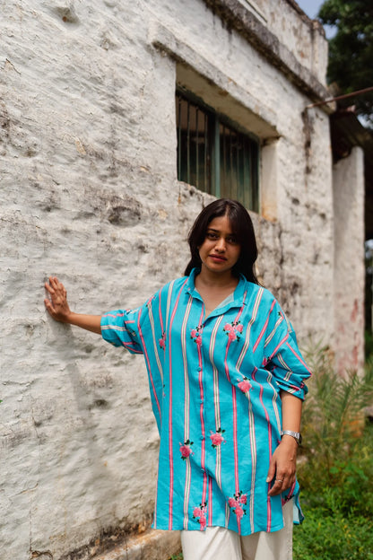 Rangeela | Blue Oversized Shirt