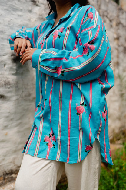 Rangeela | Blue Oversized Shirt