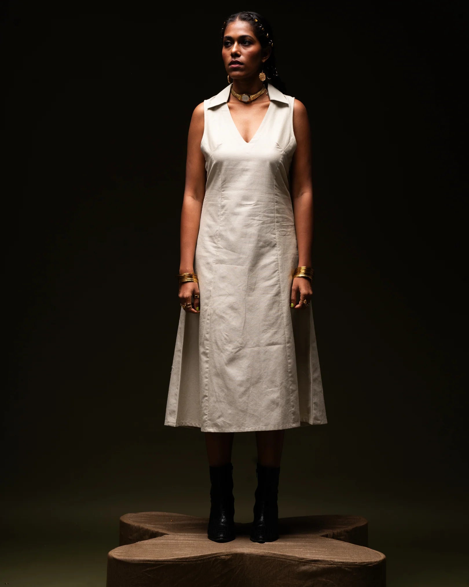 A Change | Collared A-line dress A Change | Collared A-line dress