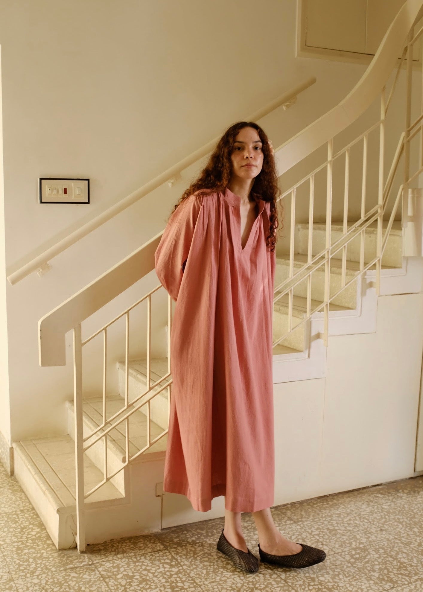 Camille | Structured Peony Cotton Dress