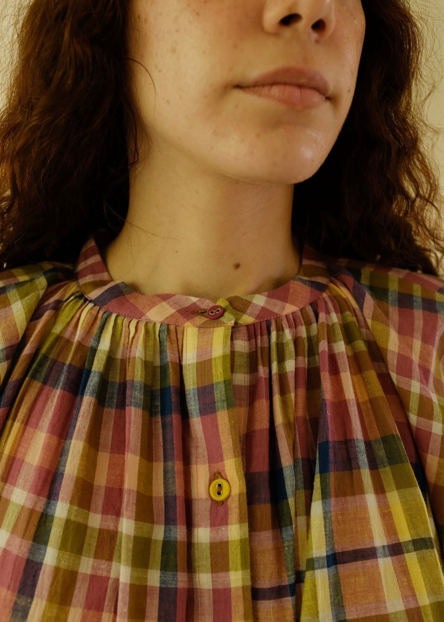 Anaya Set | Red Checks Cotton Kurta