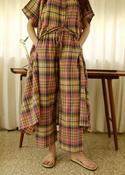 Anaya Set | Red Checks Cotton Kurta