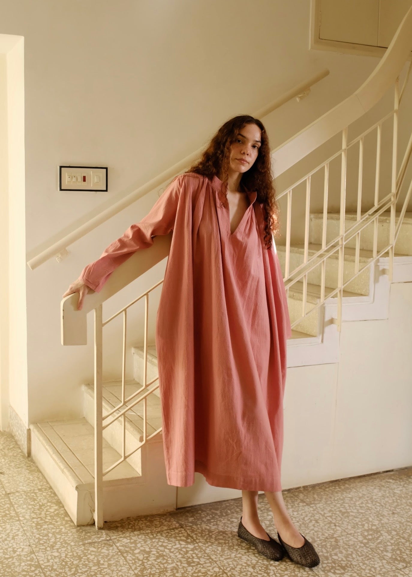 Camille | Structured Peony Cotton Dress