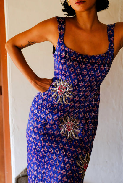 Nur | Hand embroidered Midi Dress