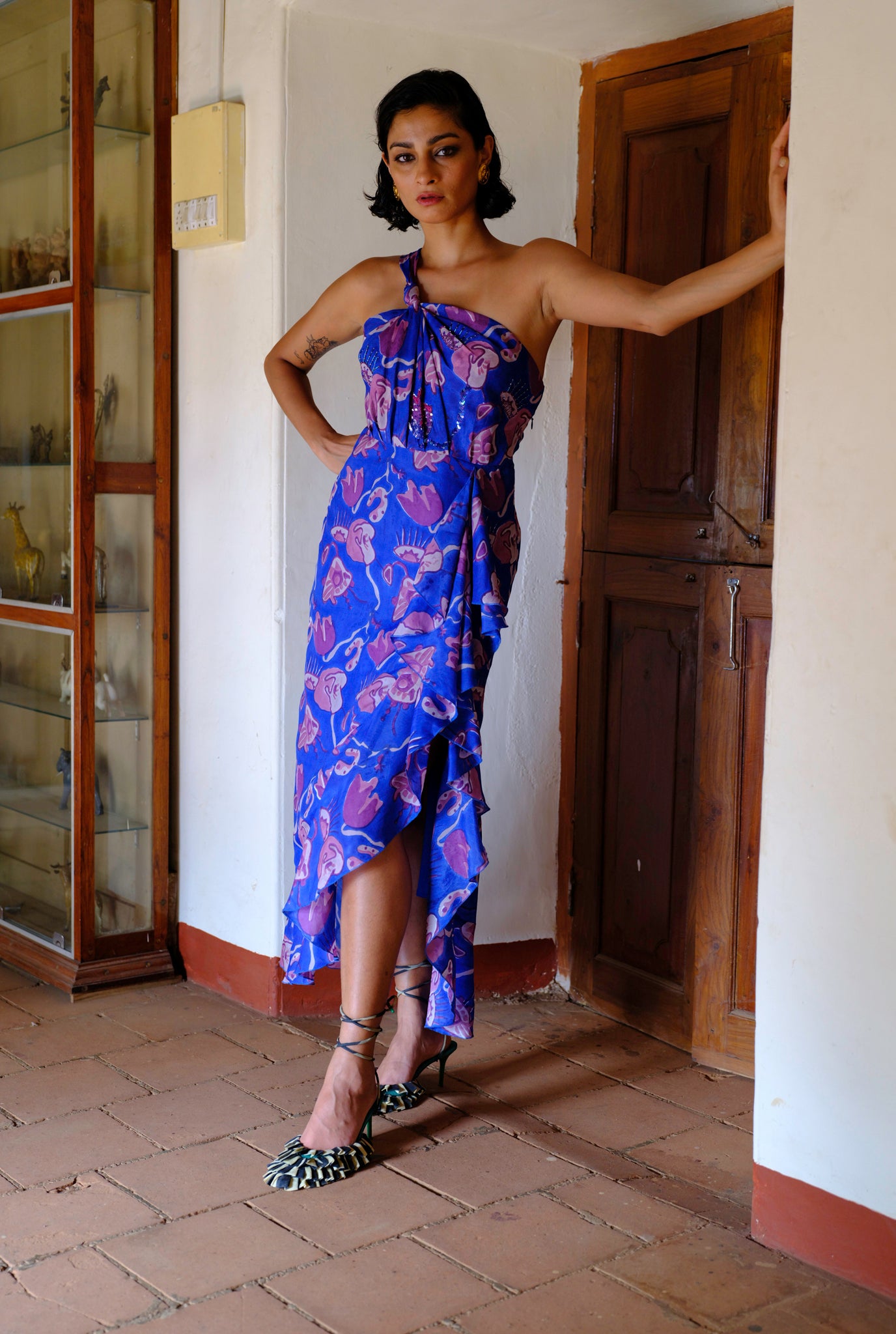 Meera | Knotted One Shoulder Dress