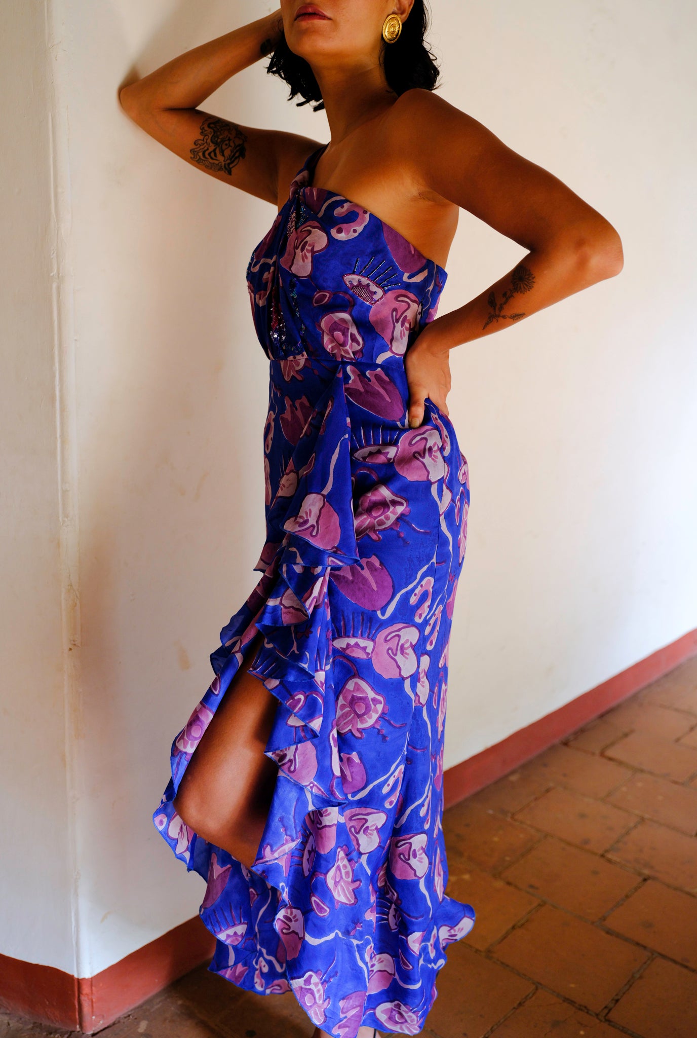 Meera | Knotted One Shoulder Dress