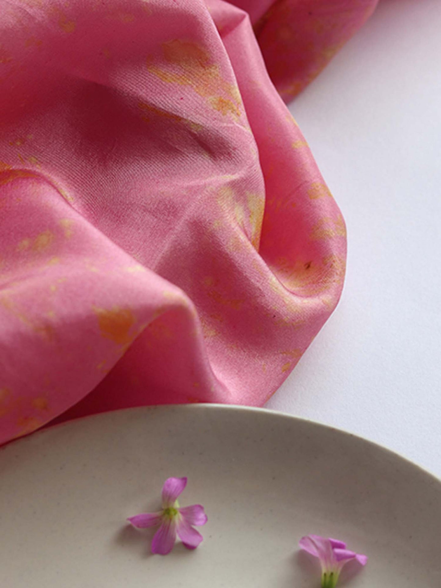 Jasmine |  Eco Printed Habutai Silk Yardage