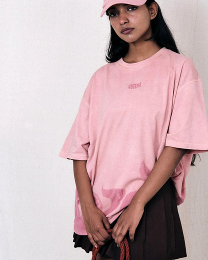 Flame | Peach Pink Oversized T-shirt
