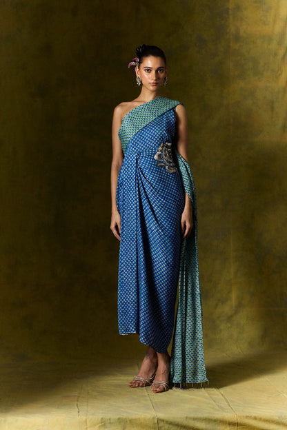 Zaroon | Silk Saree Dress