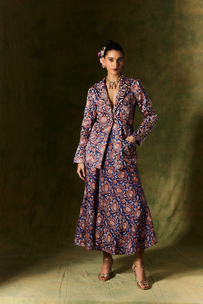 Inaaya | Silk Blazer and Skirt Set