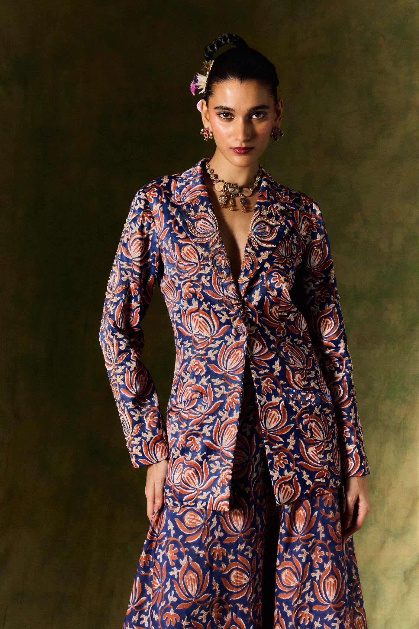 Inaaya | Silk Blazer and Skirt Set