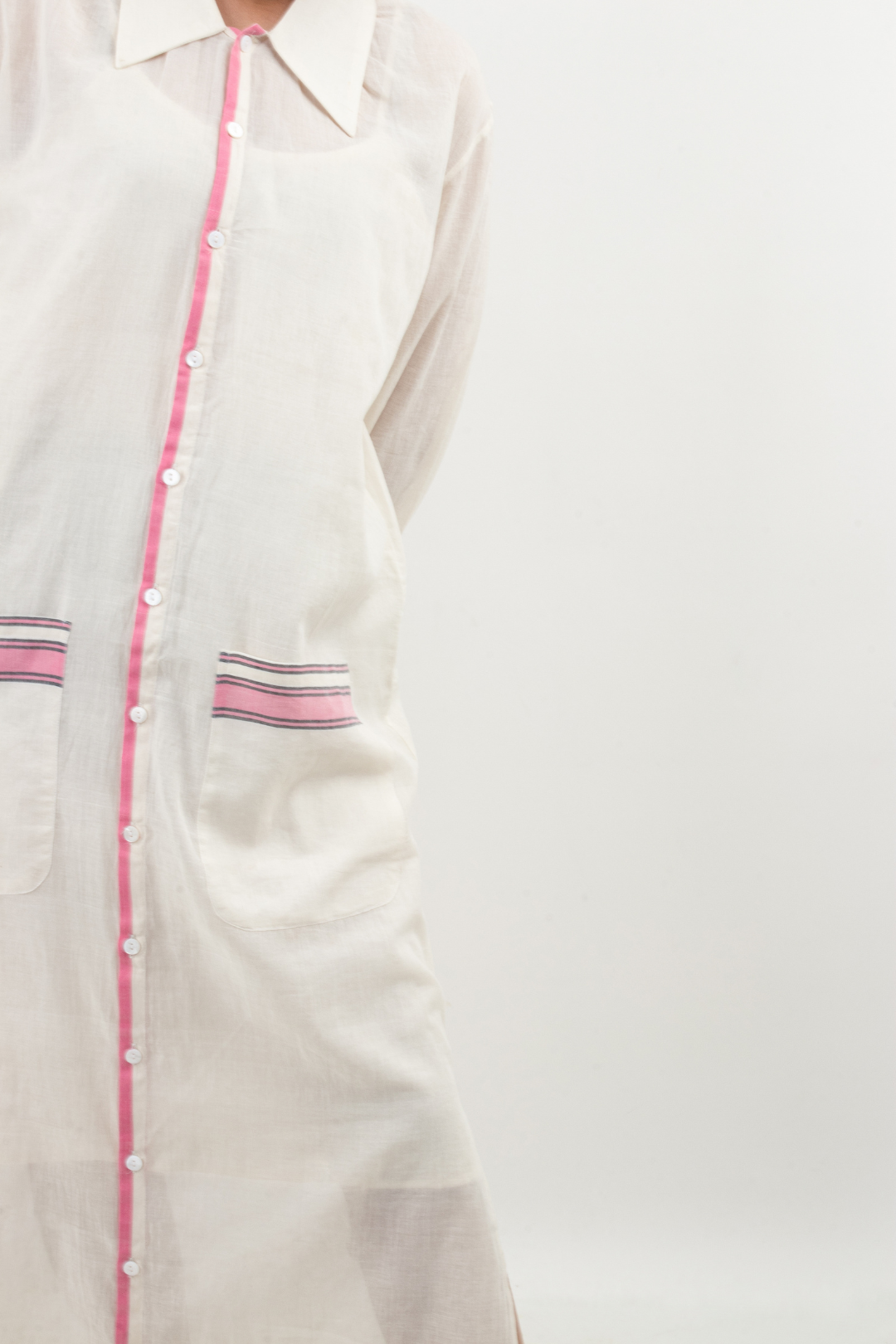 YUGA Long Shirt Dress | Kavu Pink Border