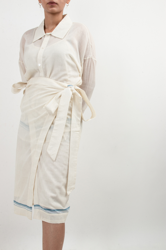 YUGA Wrap Skirt | Peri off white