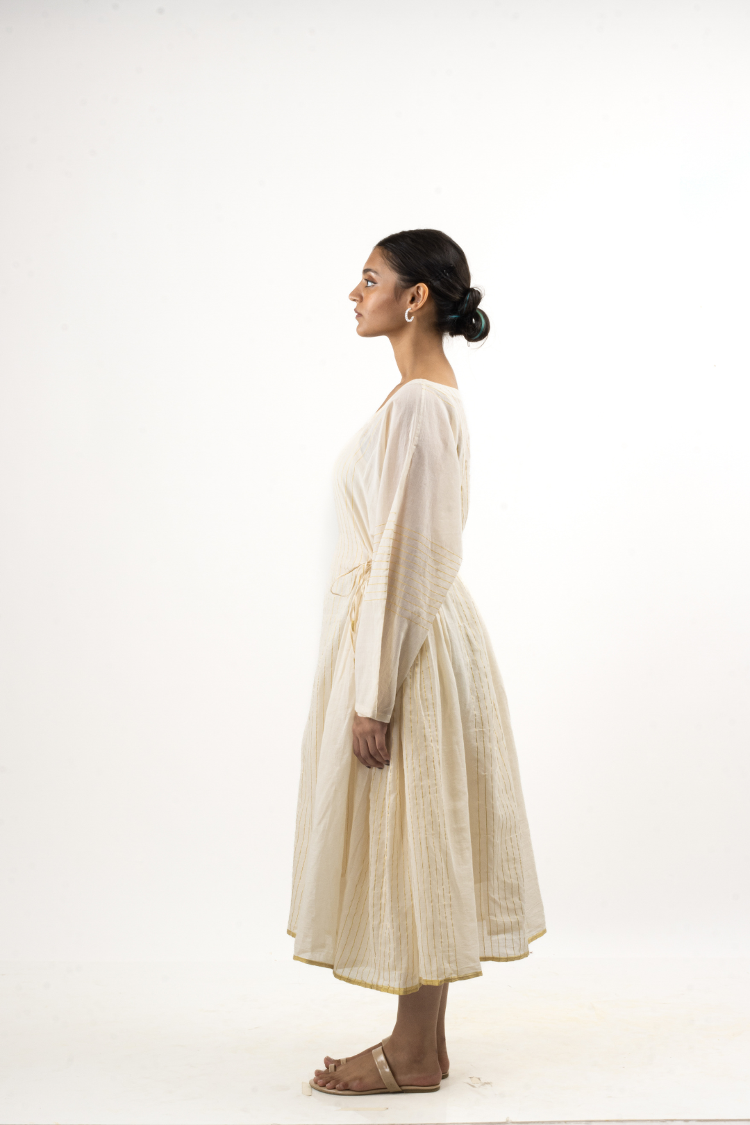 YUGA | OffWhite Dress with Gold detail | Paliam