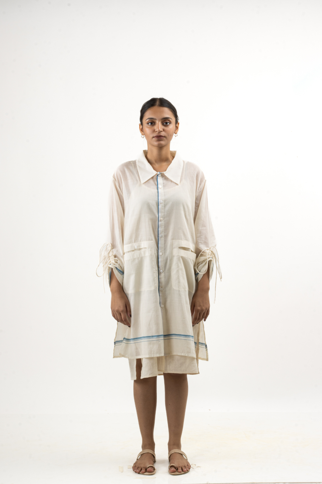 YUGA Short Shirt Dress | Kotta Blue Border