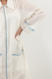 YUGA Long Shirt dress | Kavu Blue Border