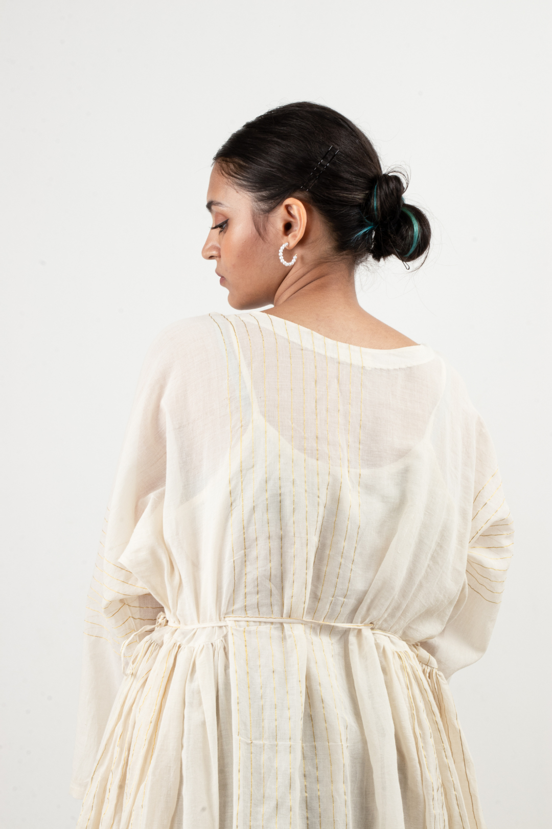 YUGA | OffWhite Dress with Gold detail | Paliam