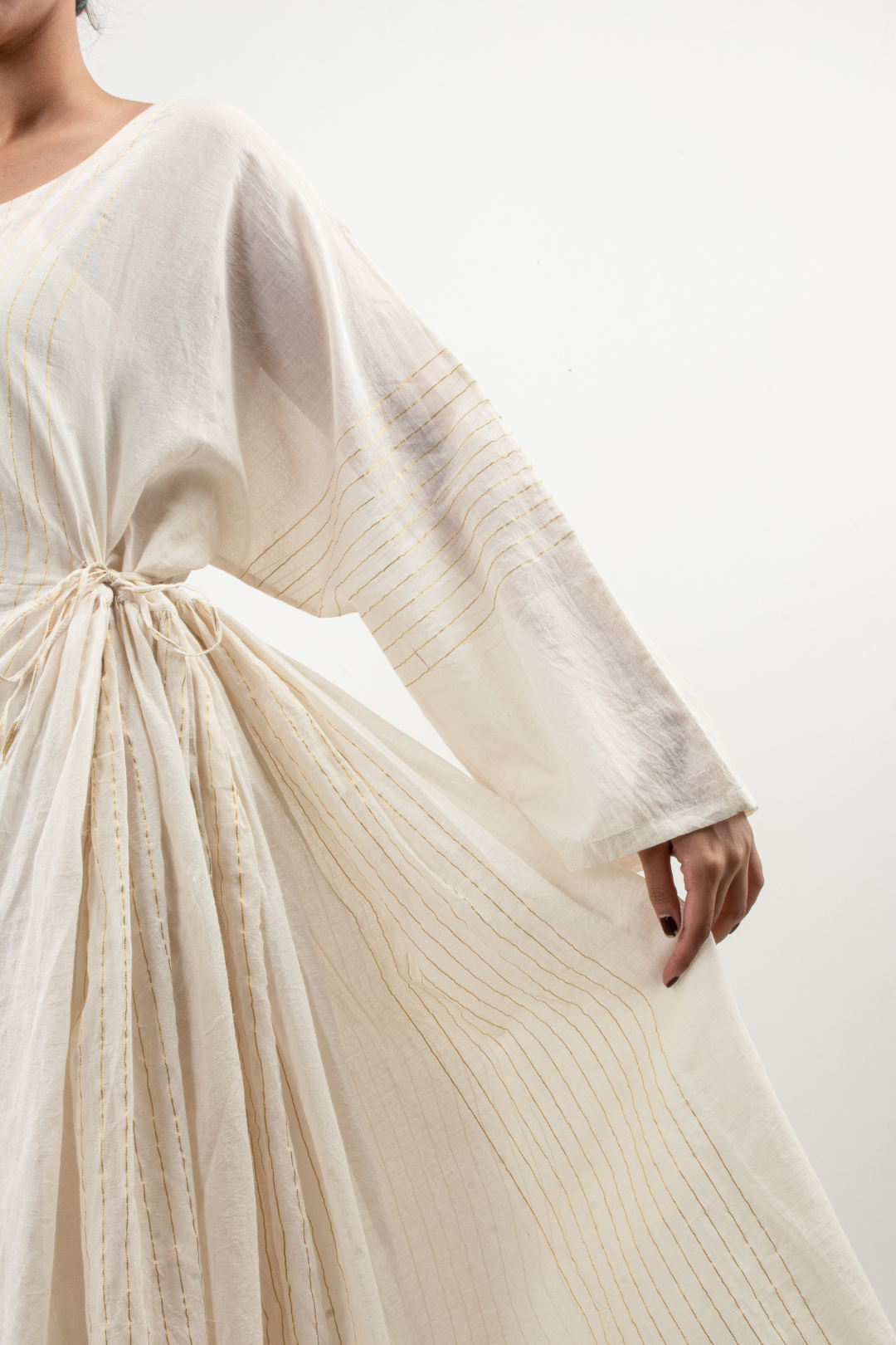 YUGA | OffWhite Dress with Gold detail | Paliam