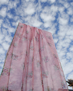 Pink Organza Saree